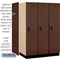 Salsbury Industries 1 Tier Designer Locker, 54"Wx76"Hx24"D, 3 Door, Mahogany 18-21364MAH - alternate 2